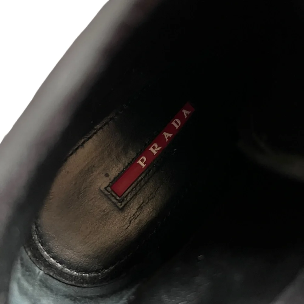 Prada Black Suede Lace-Up Ankle Shoes Women’s EU 36.5